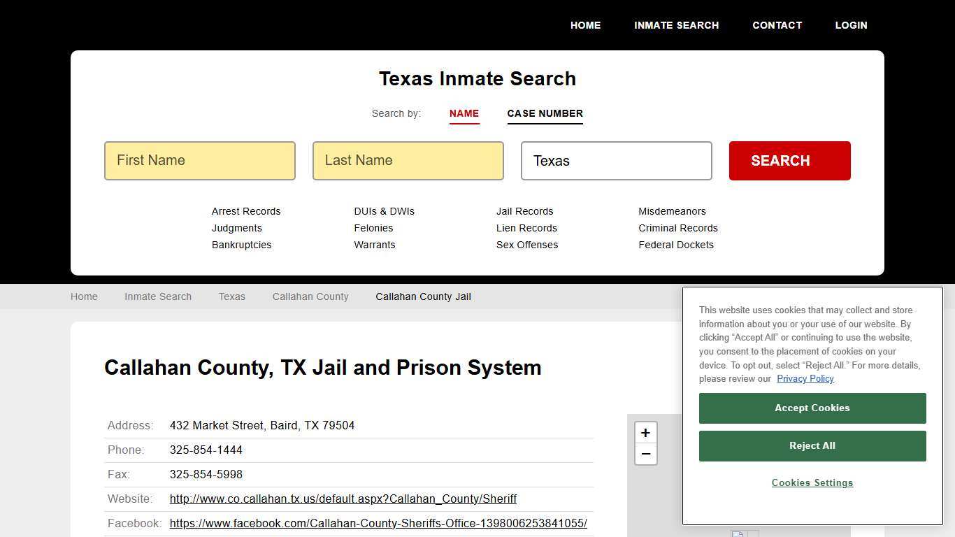 Callahan County Jail Inmate Records Search, Texas - StateCourts